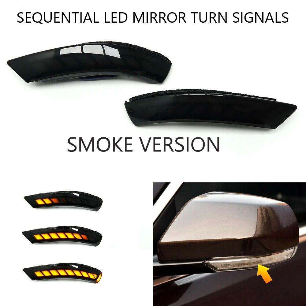 CADILLAC CT4 20202025 ATS 20132019 SMOKE SEQUENTIAL LED MIRROR TURN